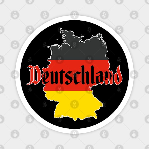 Deutschland Germany Map Magnet by andzoo